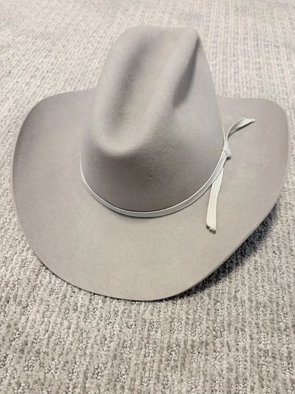AMERICAN HAT COMPANY felt silver cowboy hat size 6 3/4